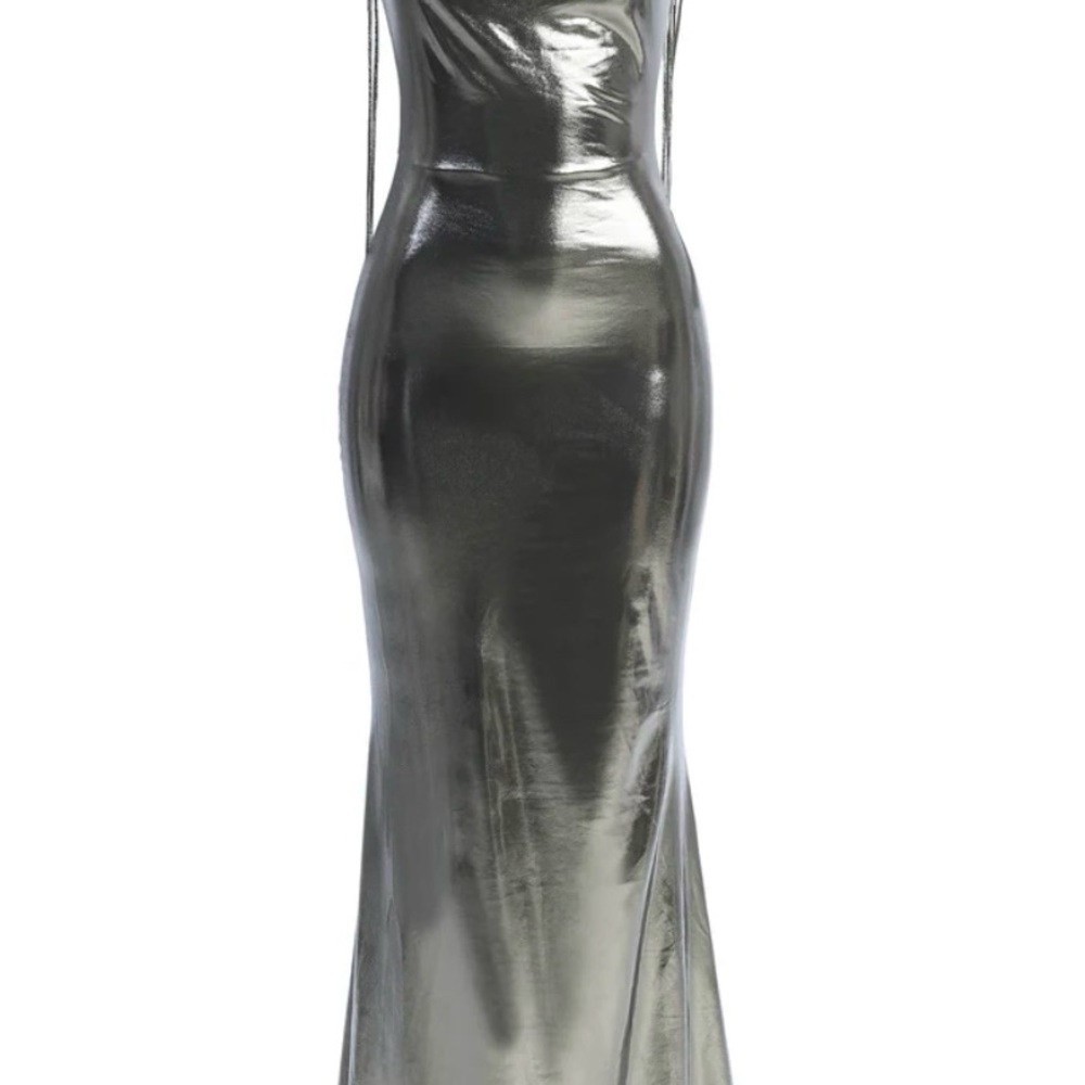 JLUXLABEL Metallic One Shoulder Dress